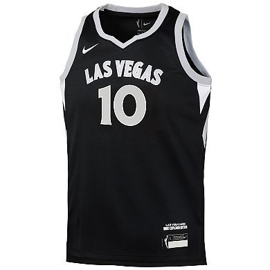 Youth Nike Kelsey Plum Black Las Vegas Aces Explorer Edition Player Jersey