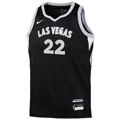 Youth Nike A'ja Wilson Black Las Vegas Aces Explorer Edition Player Jersey