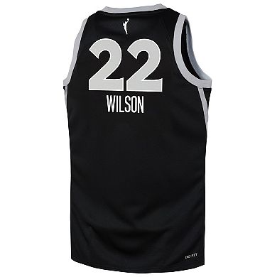 Youth Nike A'ja Wilson Black Las Vegas Aces Explorer Edition Player Jersey