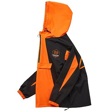 Unisex Live Breathe Futbol Orange Houston Dynamo FC Tekker Half-Zip Anorak Jacket
