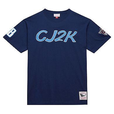 Men's Mitchell & Ness Chris Johnson Navy Tennessee Titans Retired Player Nickname T-Shirt