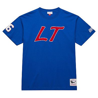 Men's Mitchell & Ness Lawrence Taylor Royal New York Giants Retired Player Nickname T-Shirt