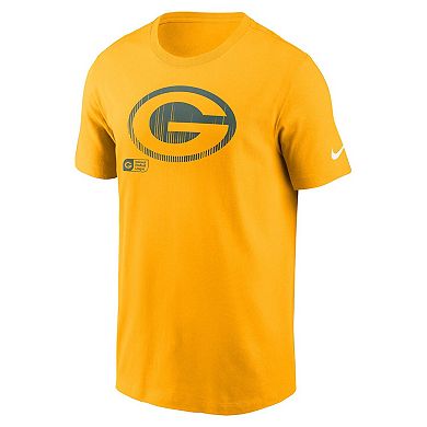 Men's Nike Gold Green Bay Packers Faded Essential T-Shirt