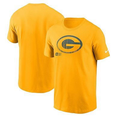 Men's Nike Gold Green Bay Packers Faded Essential T-Shirt