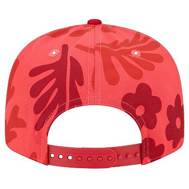 Men's New Era Scarlet San Francisco 49ers Leafy 9FIFTY Snapback Hat