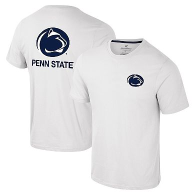 Men's Colosseum White Penn State Nittany Lions Logo Lockup 2-Hit Active Blend T-Shirt