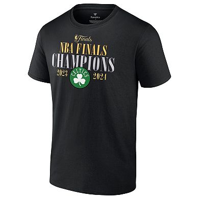 Men's Fanatics Black Boston Celtics 2024 NBA Finals Champions Fade Away Jumper Roster Signature T-Shirt