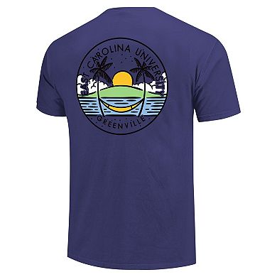 Unisex Purple ECU Pirates Scenic Comfort Colors T-Shirt