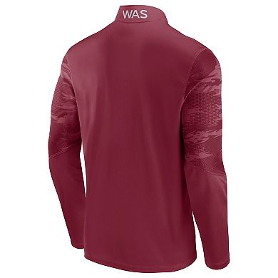 Men's Fanatics Burgundy Washington Commanders Ringer Quarter-Zip Jacket