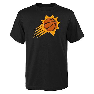 Youth Black Phoenix Suns Primary Logo T-Shirt