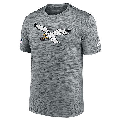 Men's Nike Gray Philadelphia Eagles Velocity Alternate Logo Performance T-Shirt