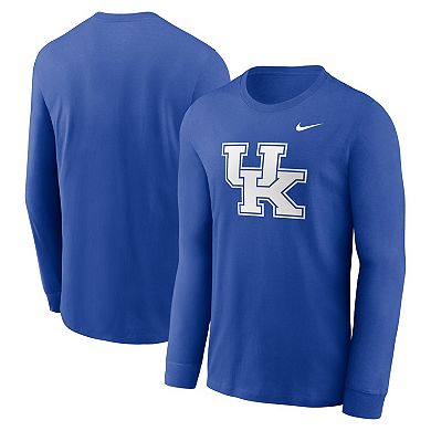 Men's Nike Royal Kentucky Wildcats Primary Logo Long Sleeve T-Shirt