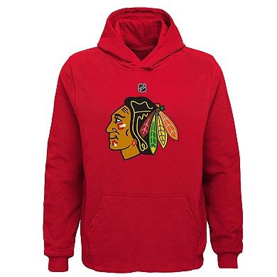 Youth Red Chicago Blackhawks Primary Logo Pullover Hoodie
