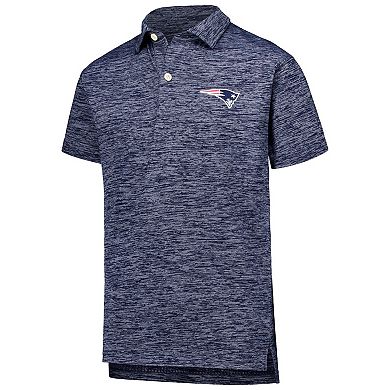 Youth Wes & Willy Navy New England Patriots Cloudy Yarn Polo