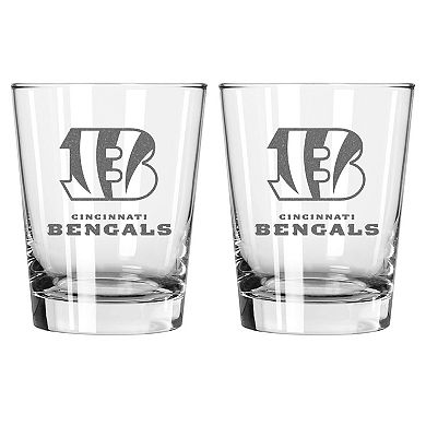 The Memory Company Cincinnati Bengals 2-Pack 15oz. Double Old Fashioned Glass Set