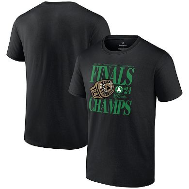 Men's Fanatics Black Boston Celtics 2024 NBA Finals Champions Ball Screen Ring T-Shirt