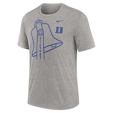 Men's Nike Heather Gray Duke Blue Devils Local Campus Time Honored Tradition Tri-Blend T-Shirt