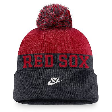 Men's Nike Navy Boston Red Sox Rewind Peak Cuffed Knit Hat with Pom