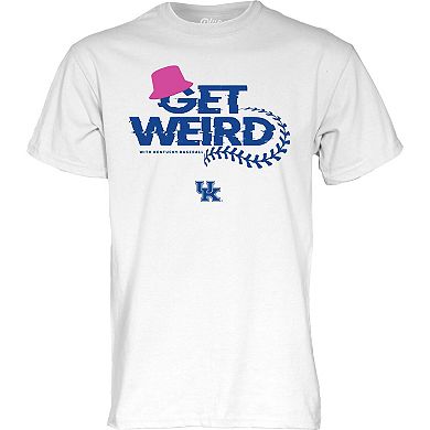 Men's Blue 84 White Kentucky Wildcats Get Weird Kentucky Baseball T-Shirt