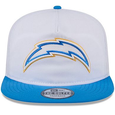 Men's New Era White/Powder Blue Los Angeles Chargers 2024 NFL Training Camp Golfer Snapback Hat