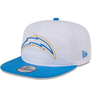 Men's New Era White/Powder Blue Los Angeles Chargers 2024 NFL Training Camp Golfer Snapback Hat