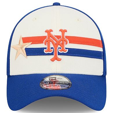 Men's New Era  Cream/Royal New York Mets 2024 MLB All-Star Game Workout 39THIRTY Flex Hat