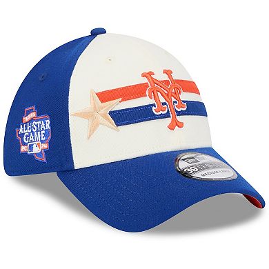 Men's New Era  Cream/Royal New York Mets 2024 MLB All-Star Game Workout 39THIRTY Flex Hat