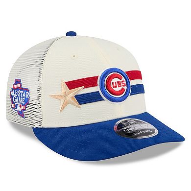 Men's New Era  Cream/Royal Chicago Cubs 2024 MLB All-Star Game Workout Meshback Low Profile 9FIFTY Snapback Hat