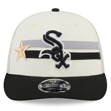 Men's New Era  Cream/Black Chicago White Sox 2024 MLB All-Star Game Workout Meshback Low Profile 9FIFTY Snapback Hat