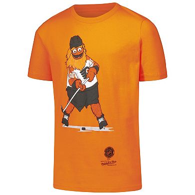 Youth Mitchell & Ness Orange Philadelphia Flyers Gritty T-Shirt