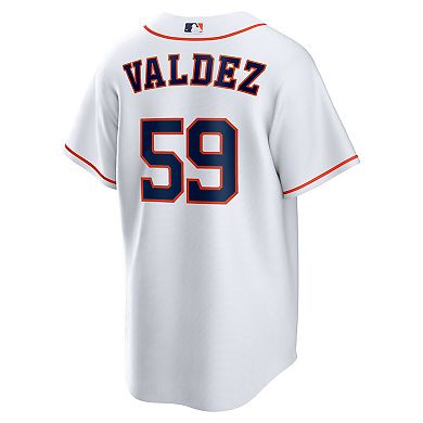 Men's Nike Framber Valdez White Houston Astros Home Replica Jersey