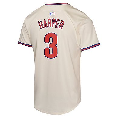 Youth Nike Bryce Harper Cream  Philadelphia Phillies Alternate Limited Player Jersey