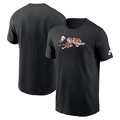 Men's Nike Black Cincinnati Bengals Rewind Logo Essential T-Shirt