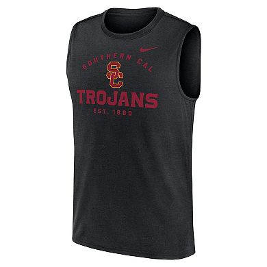 Men's Nike Black USC Trojans Primetime Legend Lock Up Performance Muscle Tank Top