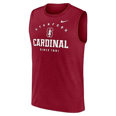 Men's Nike Cardinal Stanford Cardinal Primetime Legend Lock Up Performance Muscle Tank Top