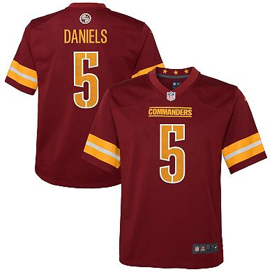 Youth Nike Jayden Daniels Burgundy Washington Commanders 2024 NFL Draft First Round Pick Player Game Jersey