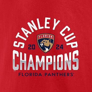 Men's Fanatics  Red Florida Panthers 2024 Stanley Cup Champions Signature Roster T-Shirt