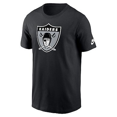 Men's Nike Black Las Vegas Raiders Rewind Logo Essential T-Shirt