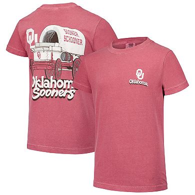 Youth Crimson Oklahoma Sooners Hyperlocal Comfort Colors T-Shirt