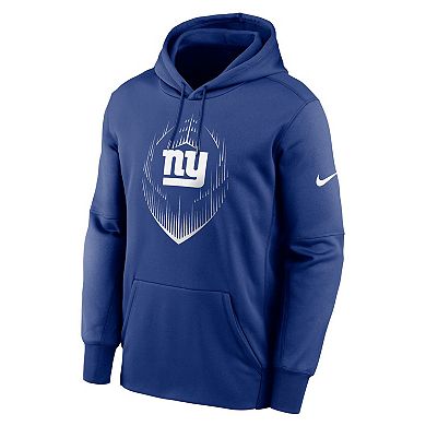 Men's Nike Royal New York Giants Icon Performance Pullover Hoodie