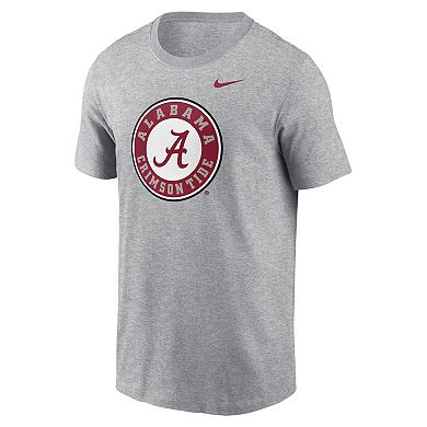 Men's Nike Heather Gray Alabama Crimson Tide Primetime Evergreen Alternate Logo T-Shirt