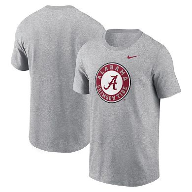 Men's Nike Heather Gray Alabama Crimson Tide Primetime Evergreen Alternate Logo T-Shirt