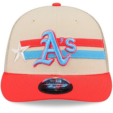 Men's New Era  Cream Oakland Athletics 2024 MLB All-Star Game  Meshback Low Profile 9FIFTY Snapback Hat