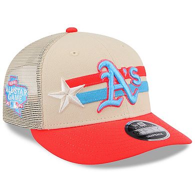 Men's New Era  Cream Oakland Athletics 2024 MLB All-Star Game  Meshback Low Profile 9FIFTY Snapback Hat