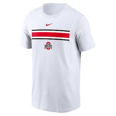 Men's Nike White Ohio State Buckeyes Campus Pattern T-Shirt