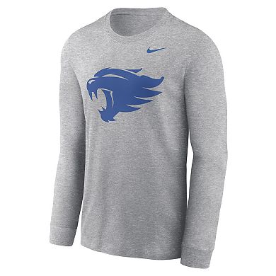 Men's Nike Heather Gray Kentucky Wildcats Alternate Logo Long Sleeve T-Shirt