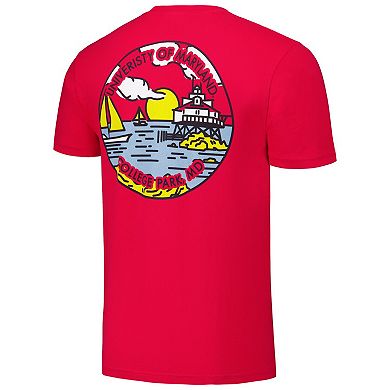 Unisex Red Maryland Terrapins Scenic Comfort Colors T-Shirt