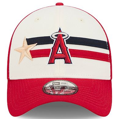 Men's New Era  Cream/Red Los Angeles Angels 2024 MLB All-Star Game Workout 39THIRTY Flex Hat