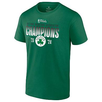 Men's Fanatics Kelly Green Boston Celtics 2024 NBA Finals Champions Blocked Shot T-Shirt
