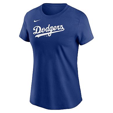 Women's Nike  Royal Los Angeles Dodgers Wordmark T-Shirt